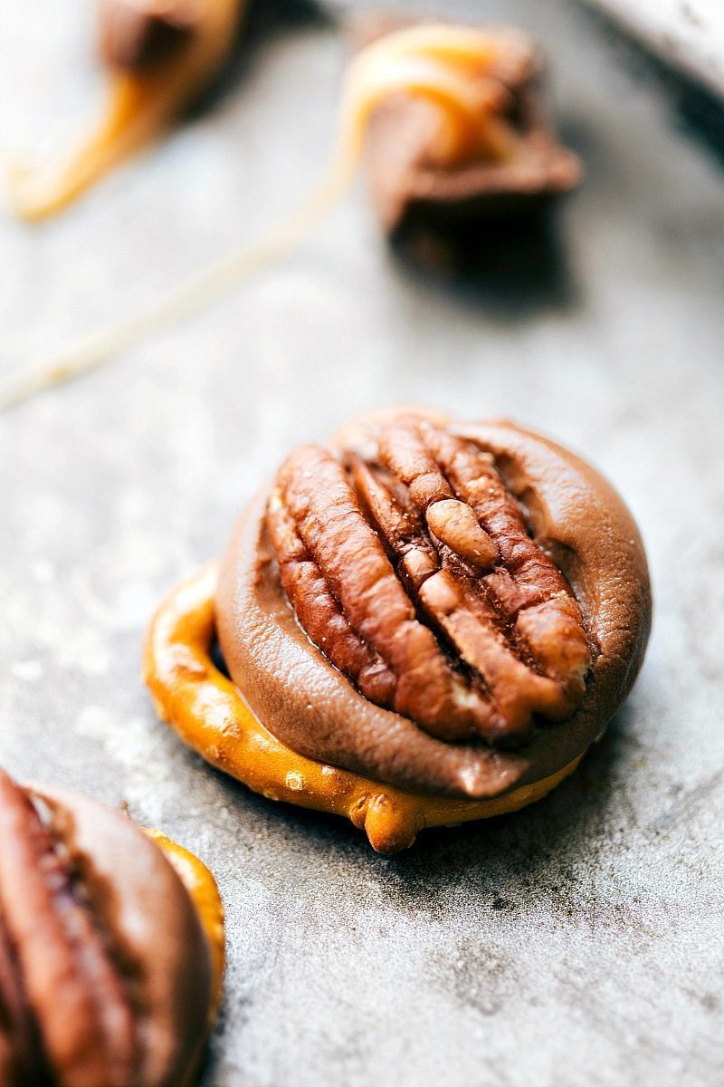 straightforward 3-ingredient turtle candies.