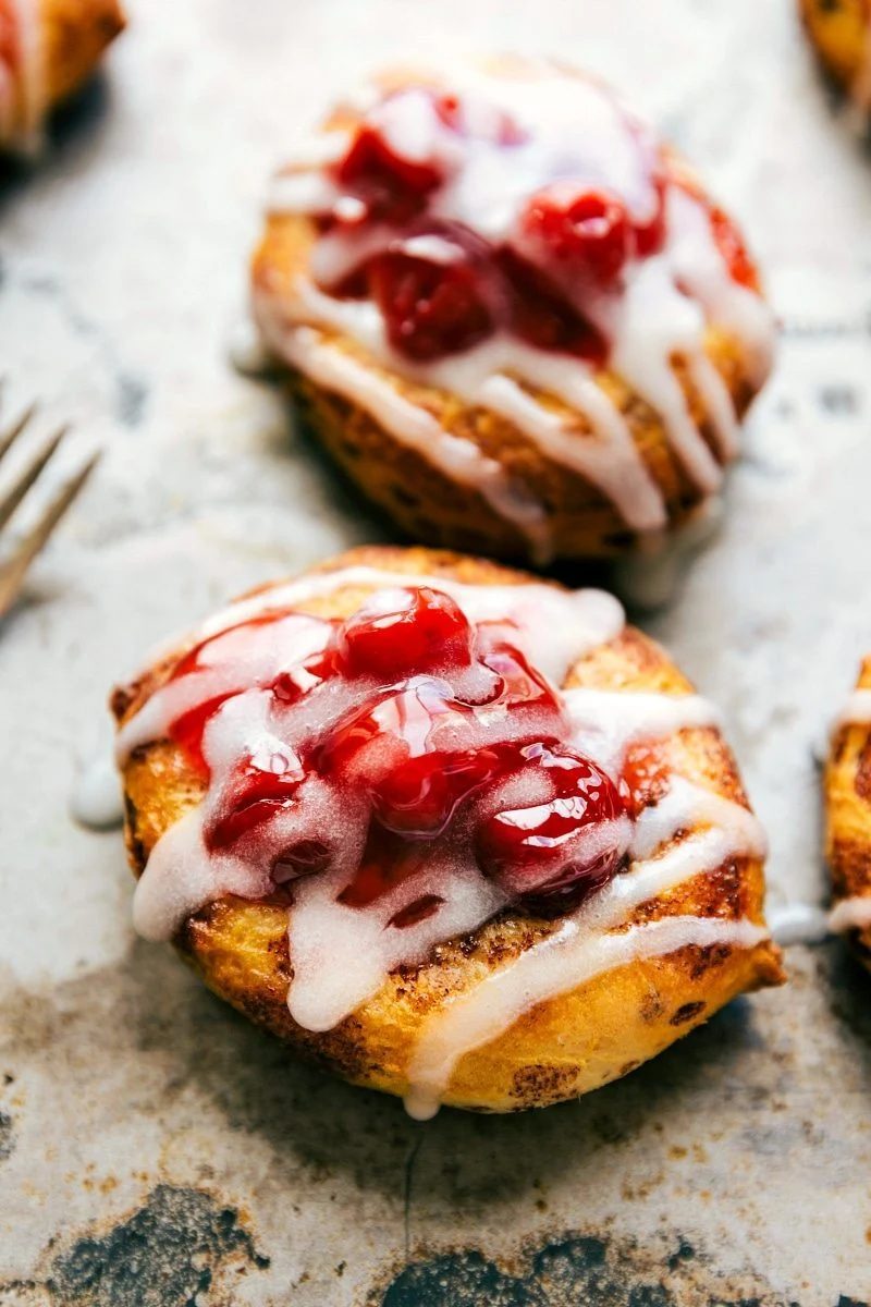 Cinnamon Roll Cherry Danish for Supper