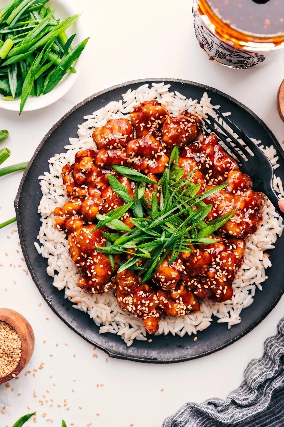 Sweet and savory Korean Chicken.