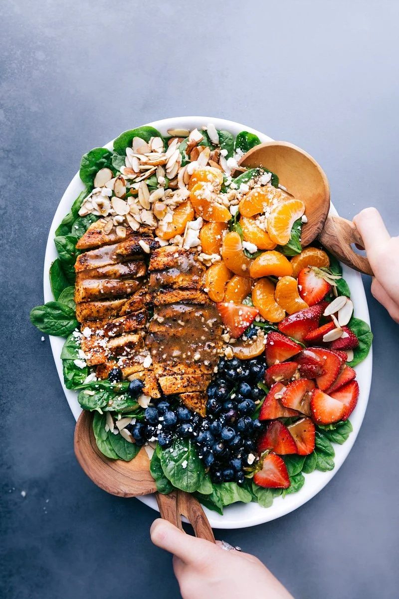 Chicken Spinach Salad at Home
