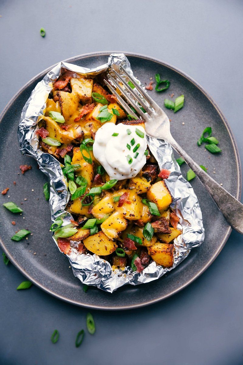 Baked Potato Foil Packs for Supper