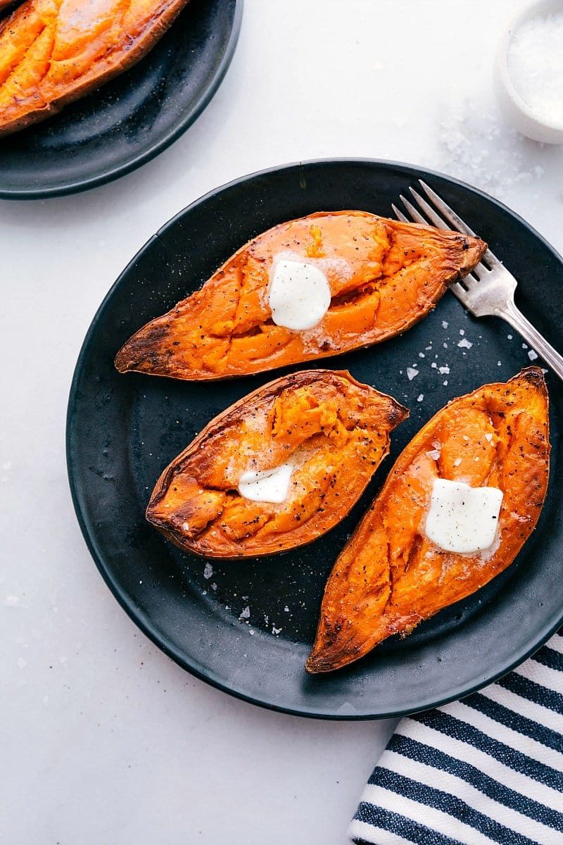 Baked Sweet Potatoes for Supper