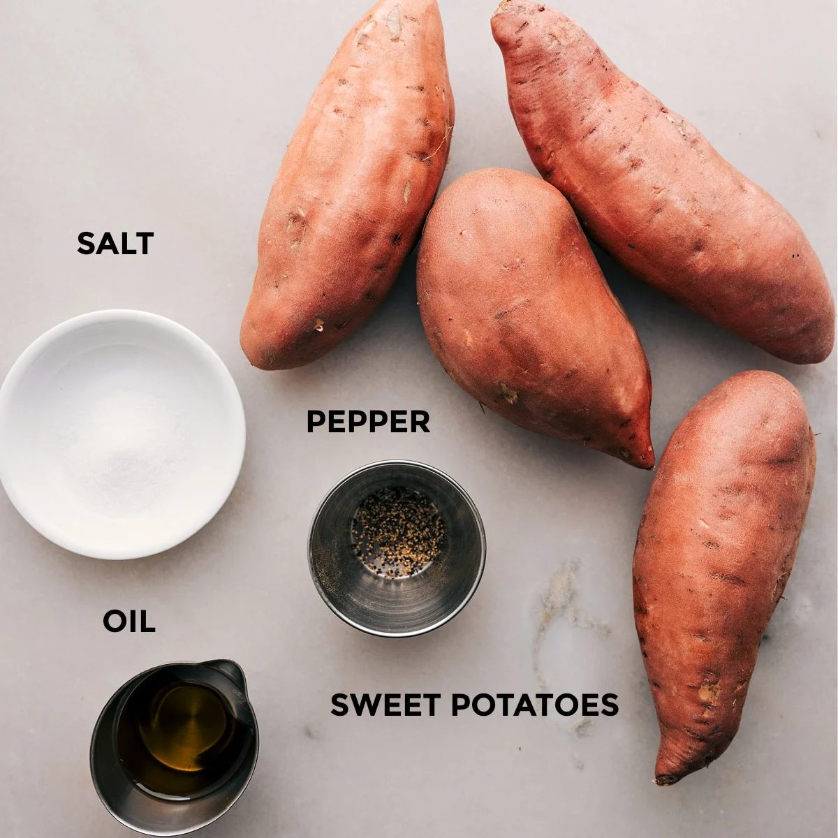 Ingredients in this recipe prepped out for straightforward assembly.