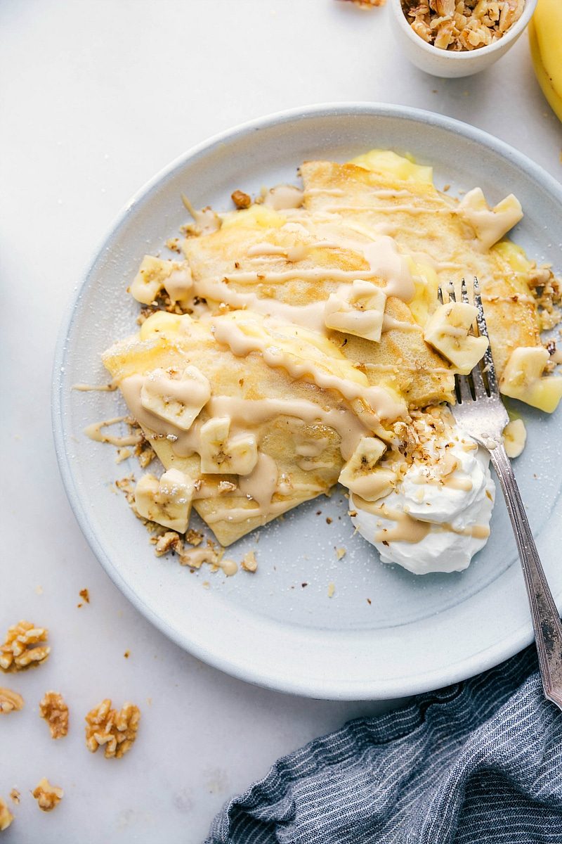 Banana Crepes for the Table