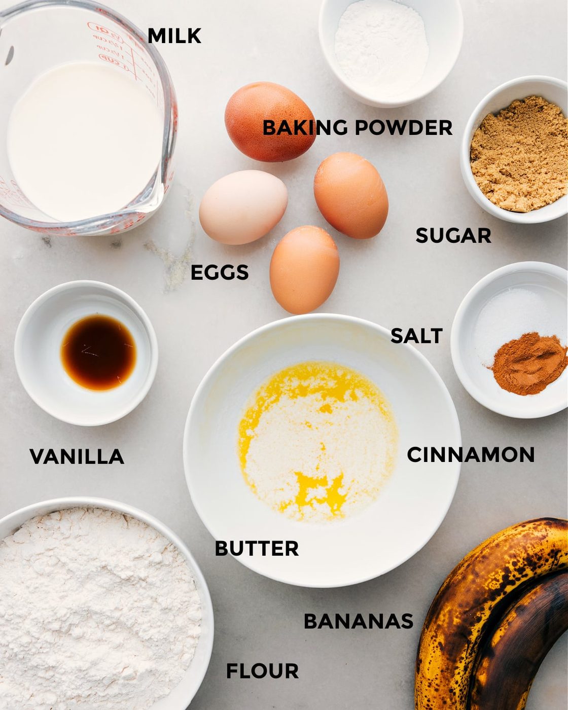 All the ingredients in this recipe prepped out for straightforward assembly.