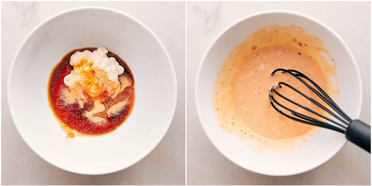 Whisk the satisfying sauce together in a bowl.
