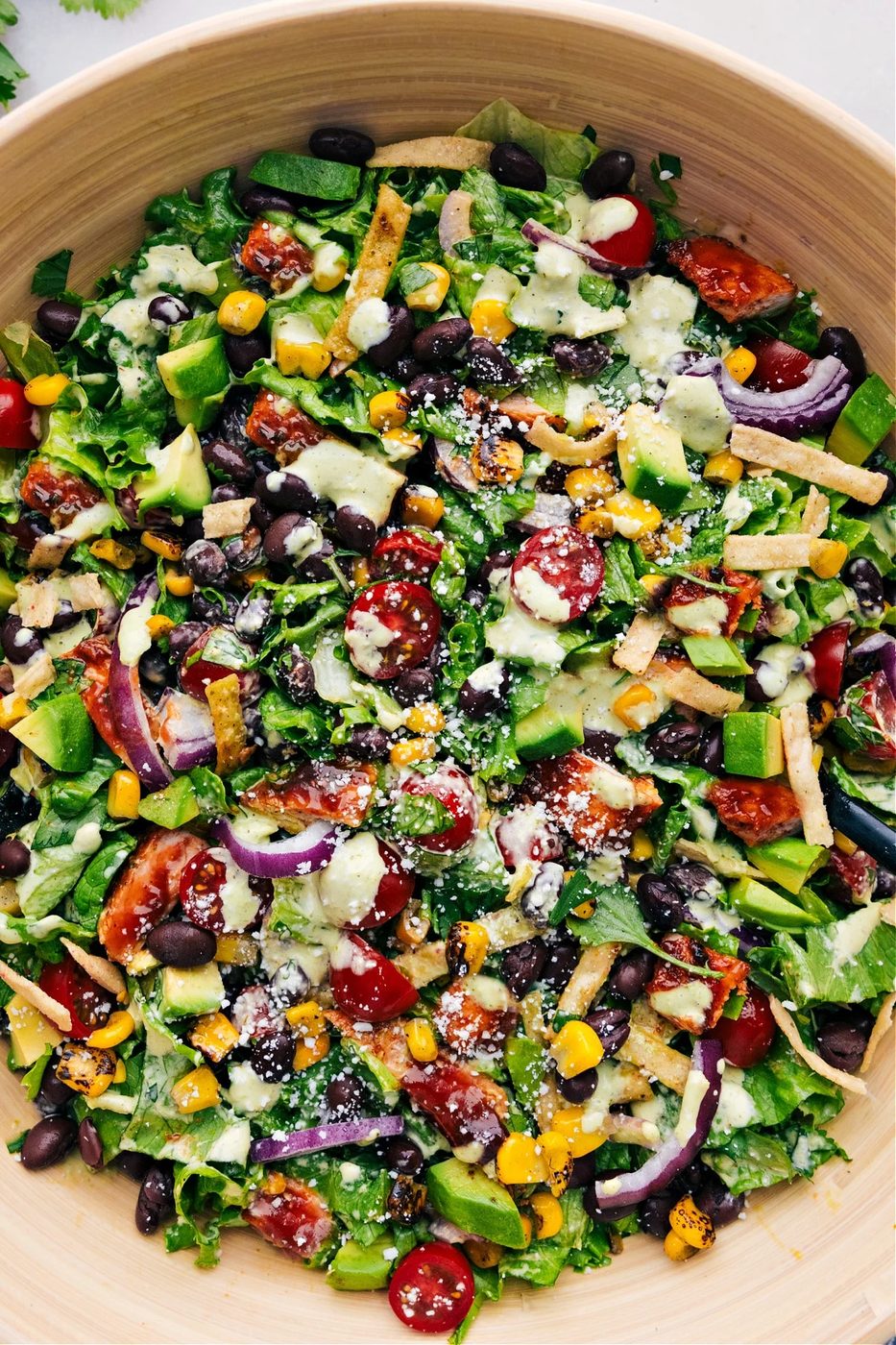BBQ Chicken Salad in a bowl.