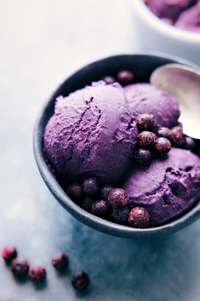 Weeknight Blueberry Ice Cream