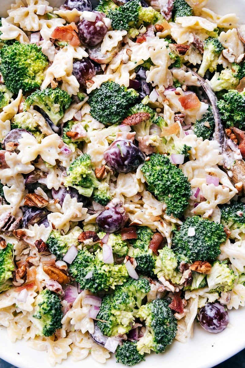 Broccoli Grape Pasta Salad for Supper