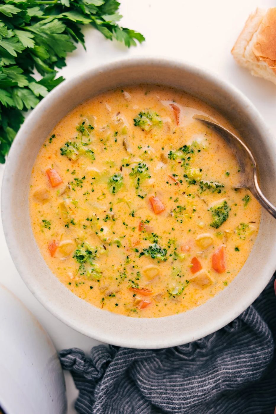 Broccoli Potato Cheese Soup for Supper