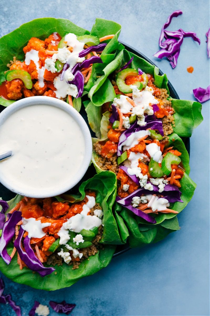 Buffalo Chicken Lettuce Wraps from the Pot