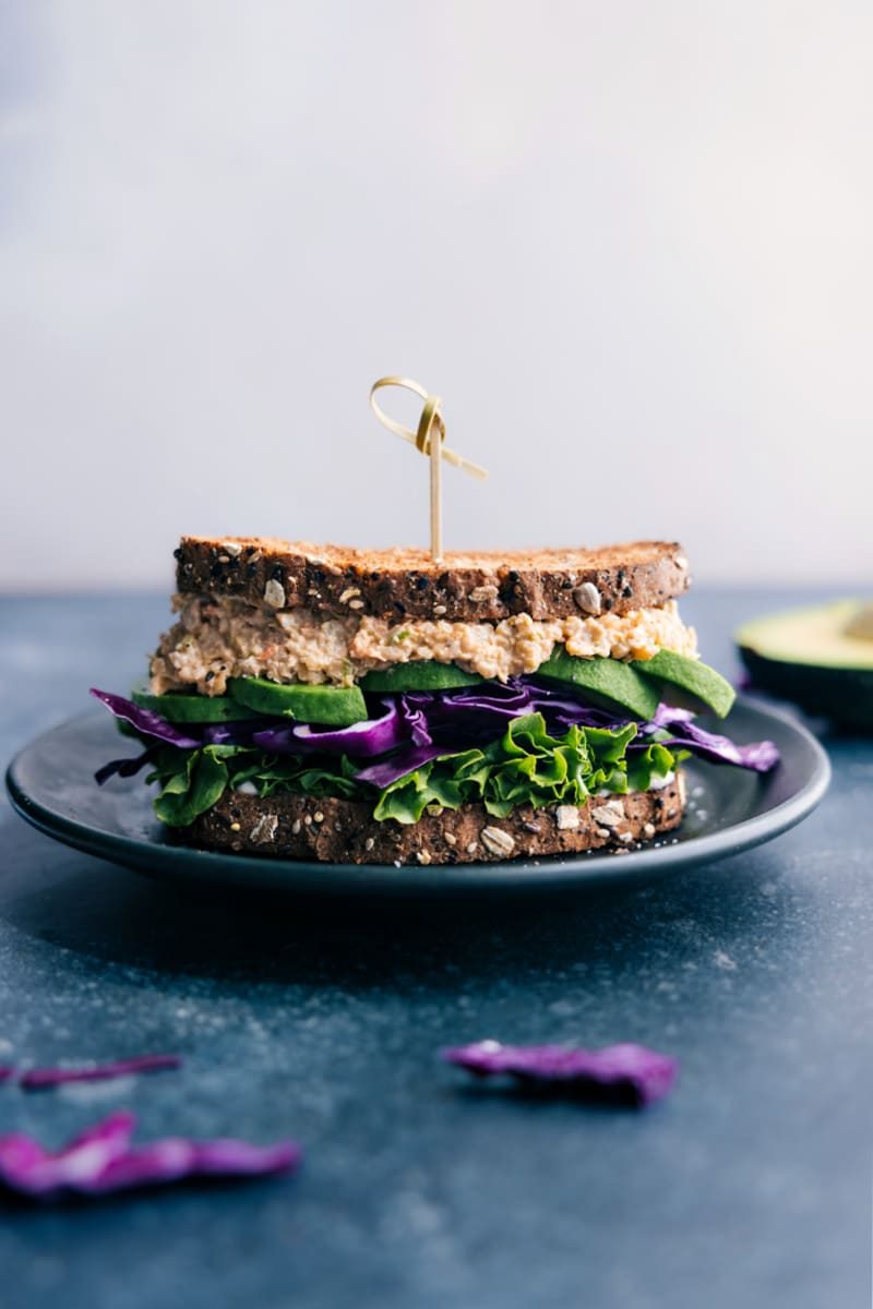 Buffalo Chickpea Salad Sandwich at Home