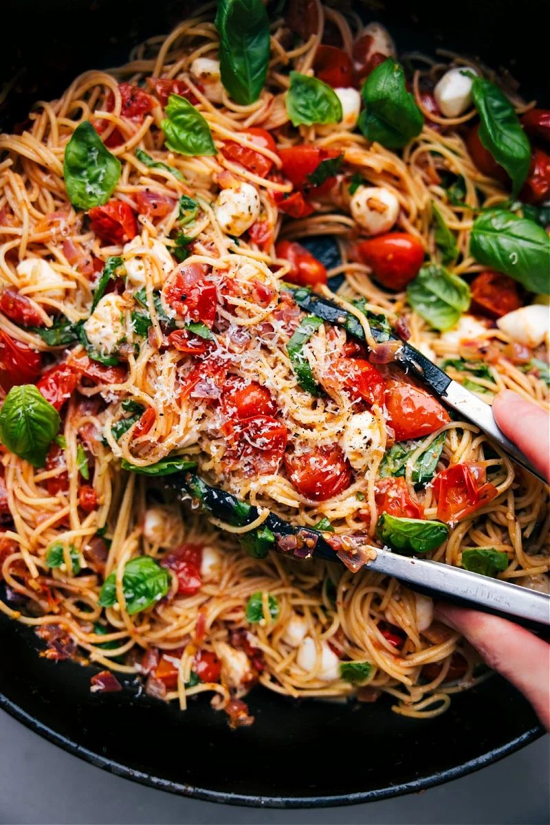 straightforward Caprese Pasta