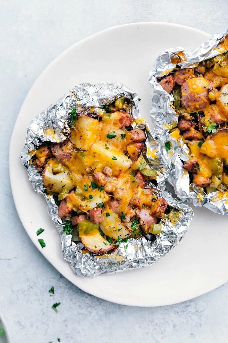Sausage plus Potato Foil Packs