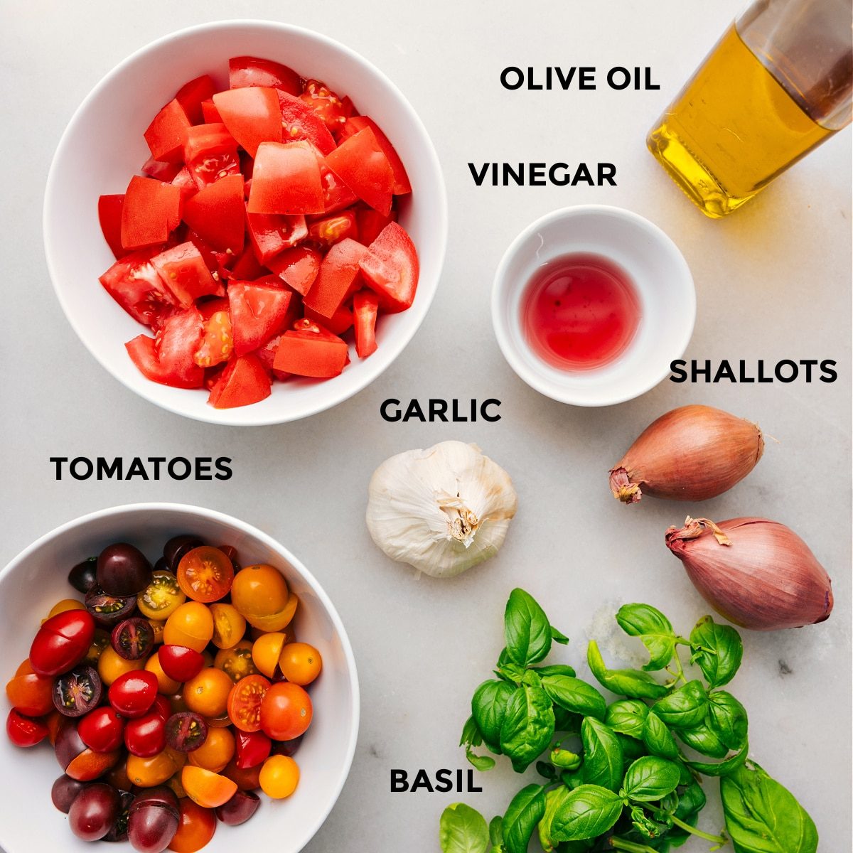 Ingredients in this recipe prepped out for straightforward assembly.