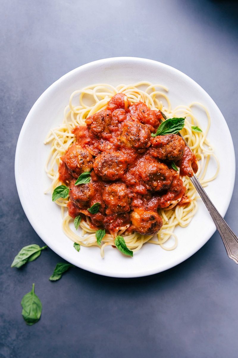 Chicken Parmesan Meatballs for the Table