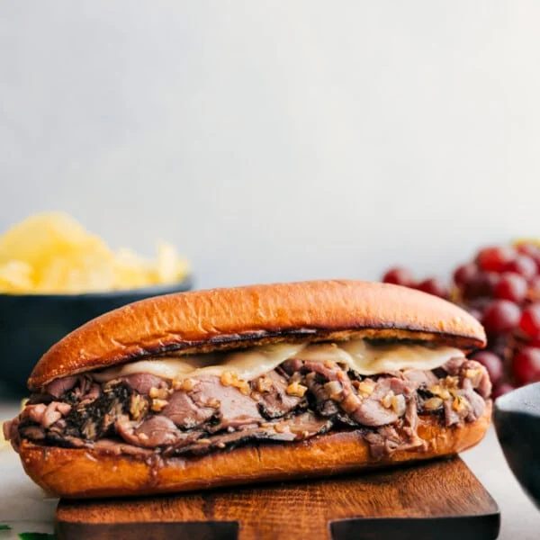 straightforward and melty French Dip Sandwiches ready to be enjoyed.