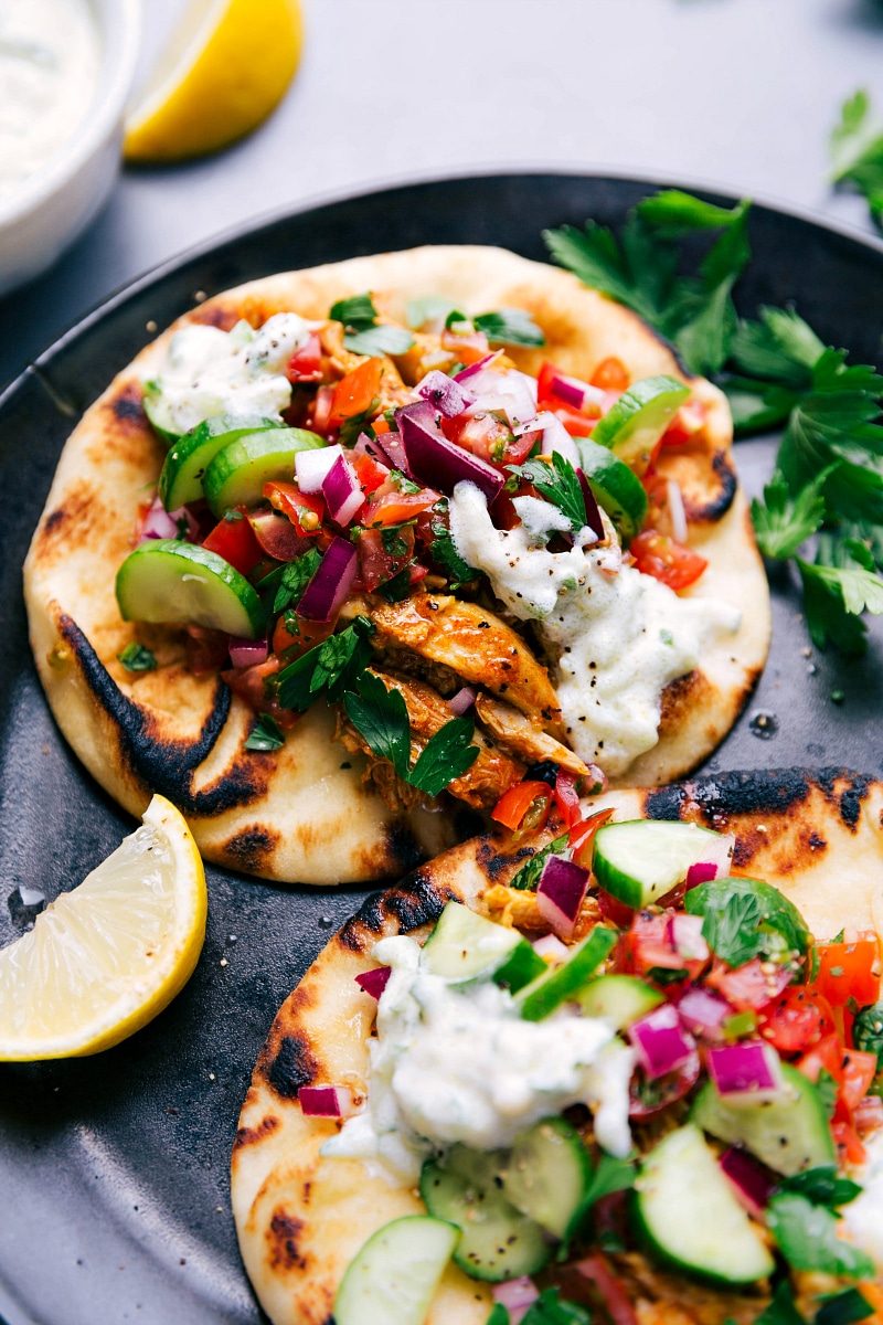 Chicken Shawarma Wraps for the Table