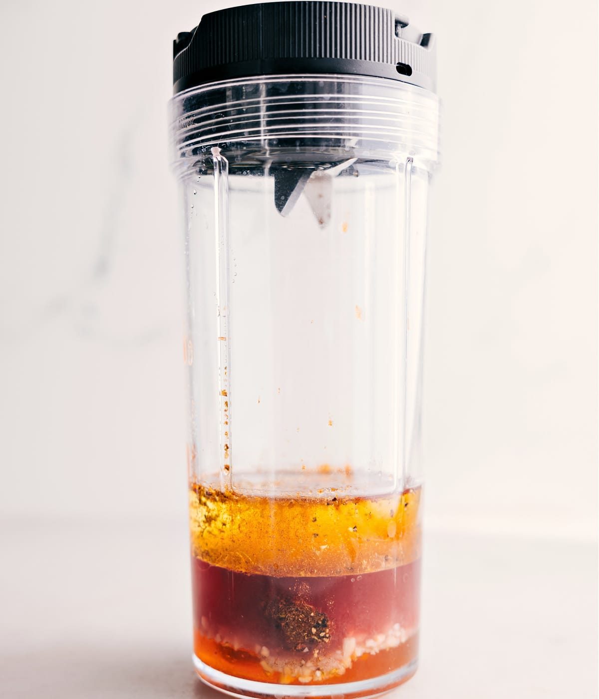 Ingredients in a blender.