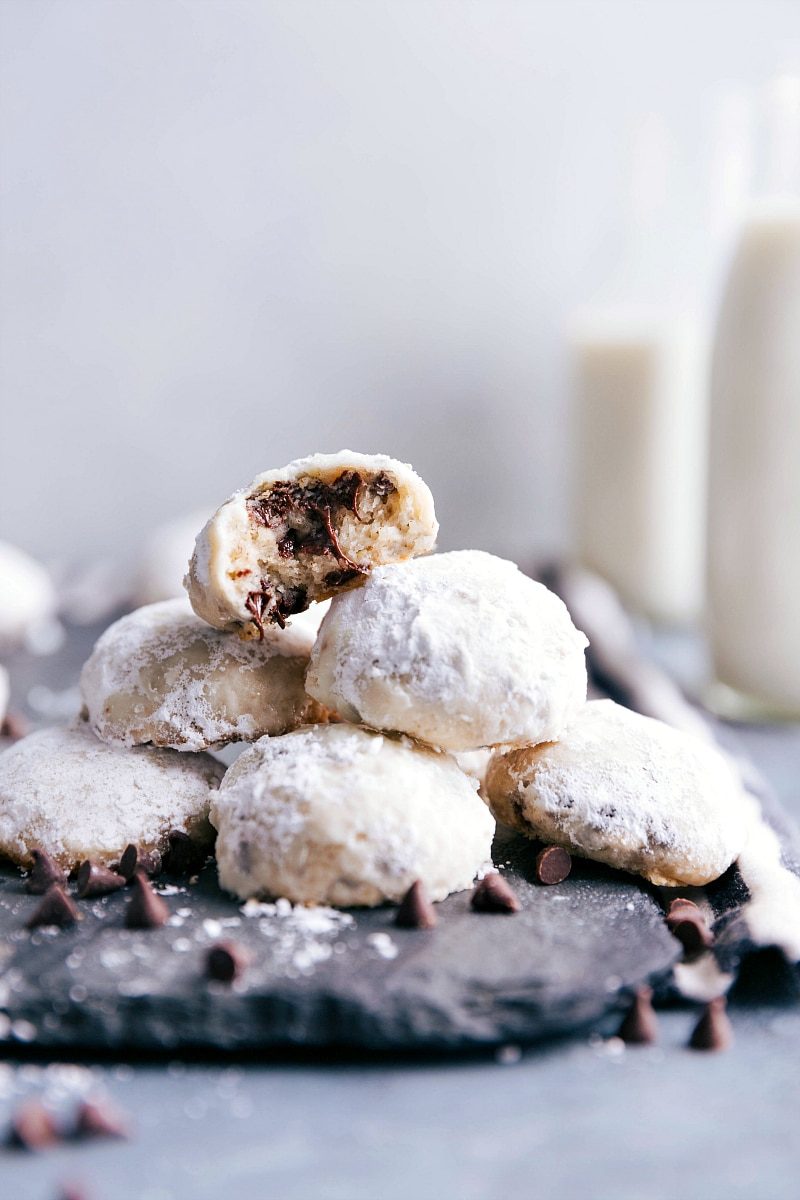 Chocolate Chip Snowball Cookies at Home