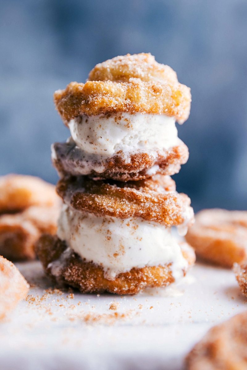 Churro Ice Cream Sandwiches for the Table