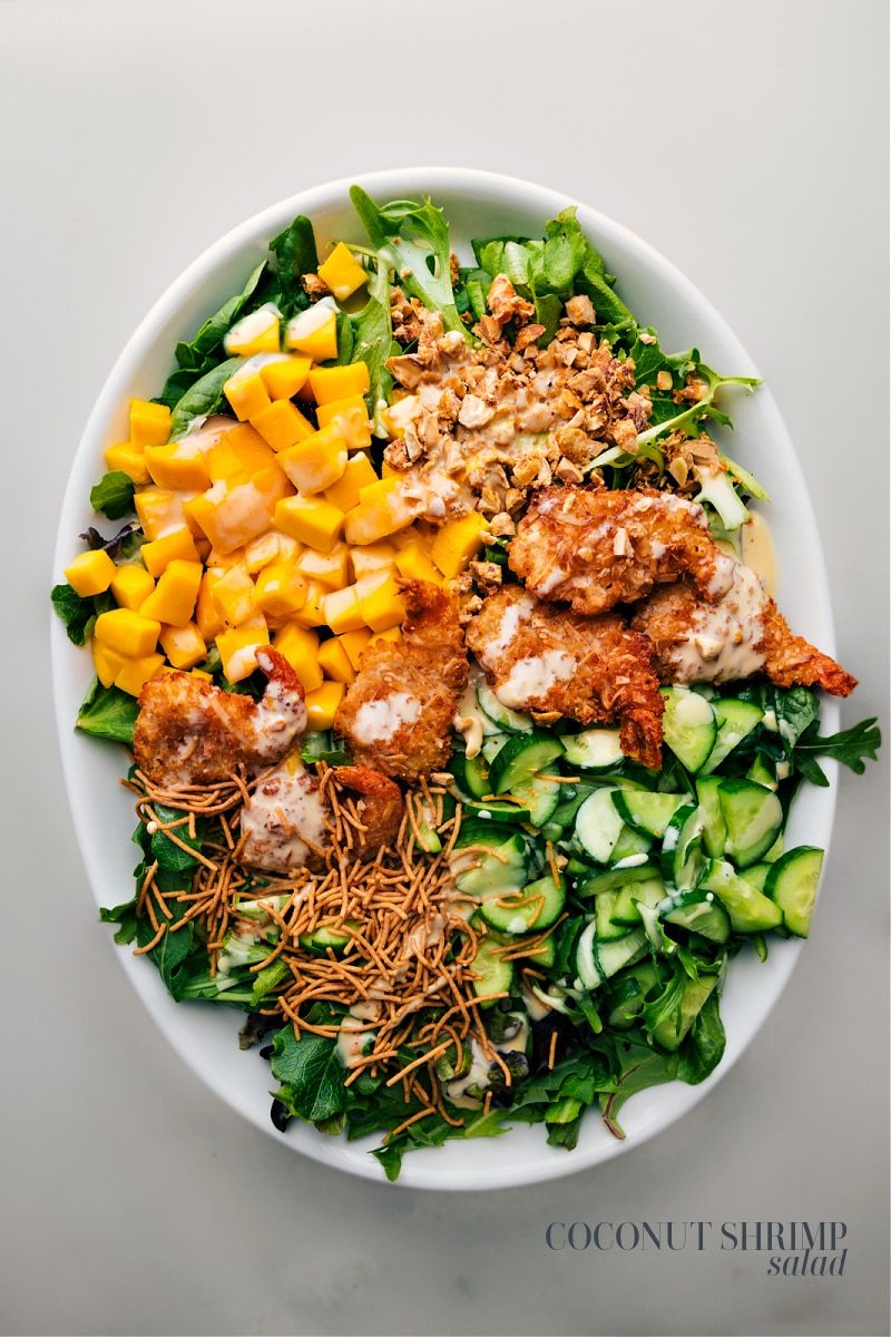 Coconut Shrimp Salad for Supper