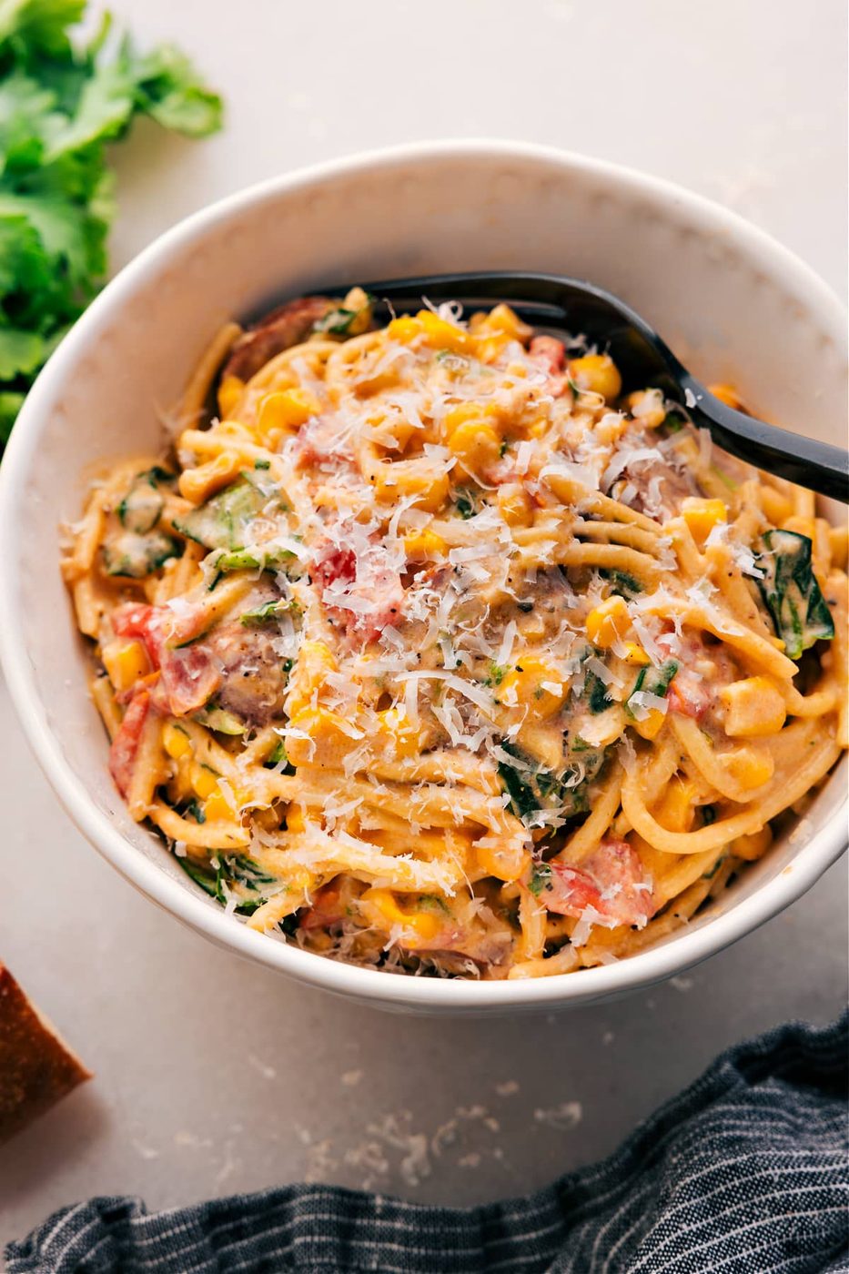 Corn And Sausage Pasta from the Pot