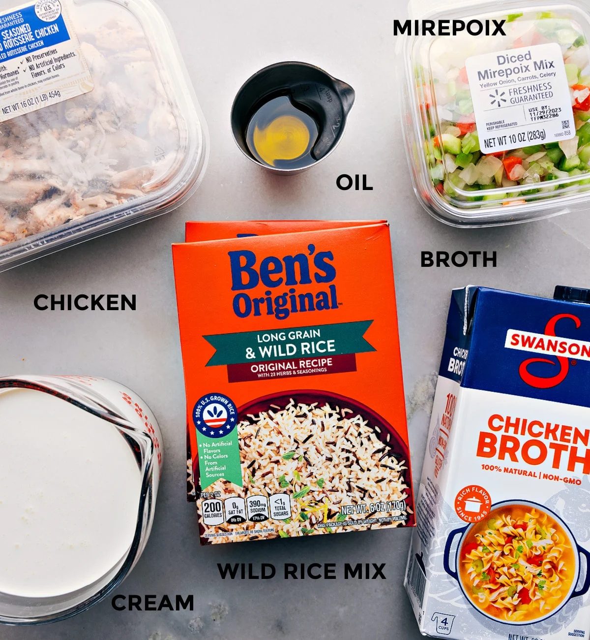 Ingredients used in this quick and straightforward weeknight dinner.