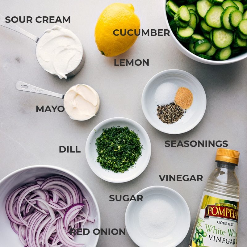 All the ingredients in this recipe prepped out for straightforward assembly.