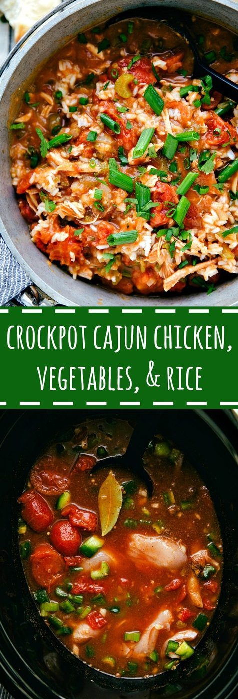 A very simple slow cooker cajun chicken and vegetable dish. Serve it over rice for a satisfying meal!