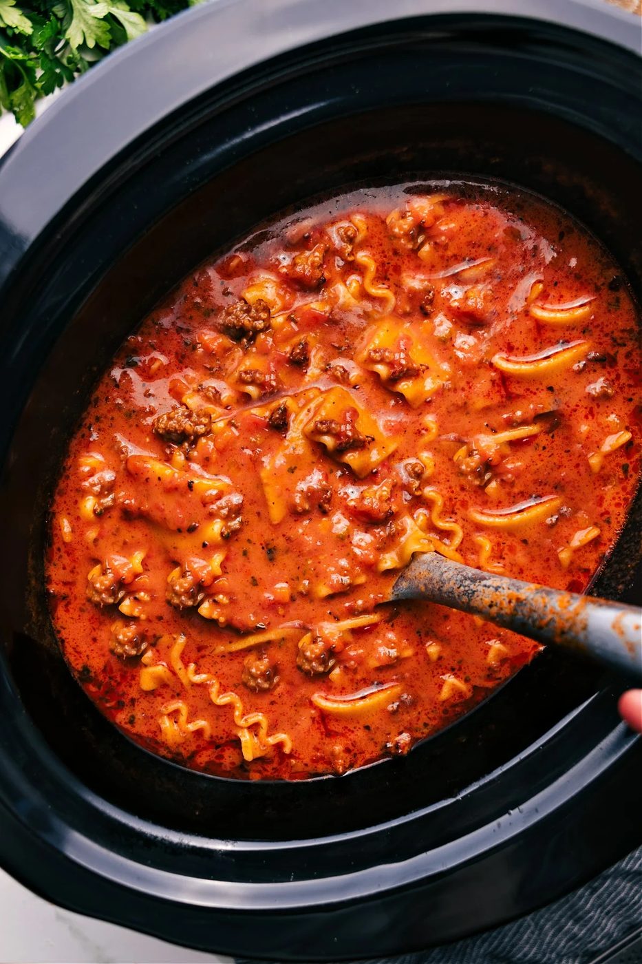 slow cooker Lasagna Soup