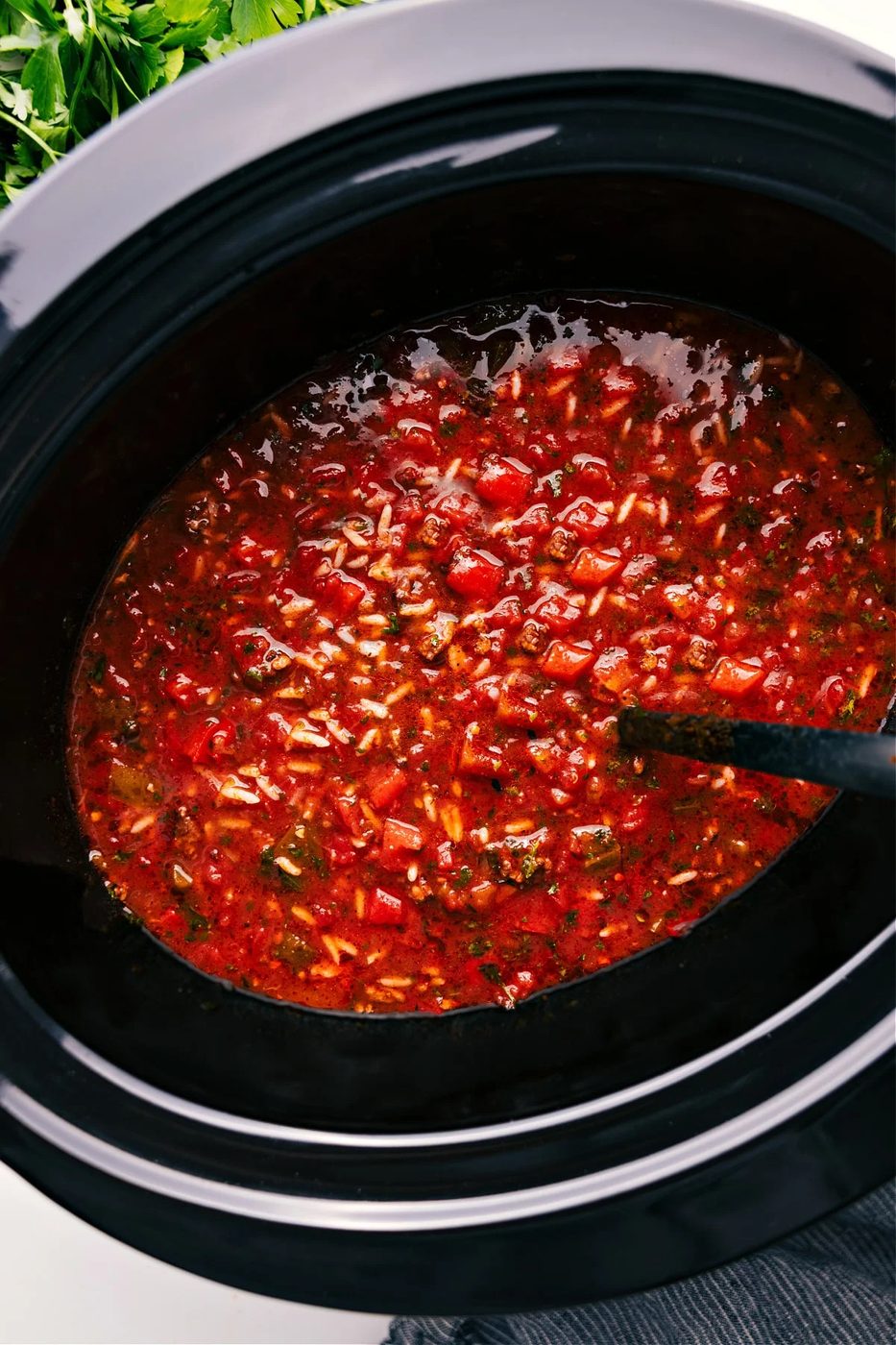 Slow Cooker Stuffed Pepper Soup