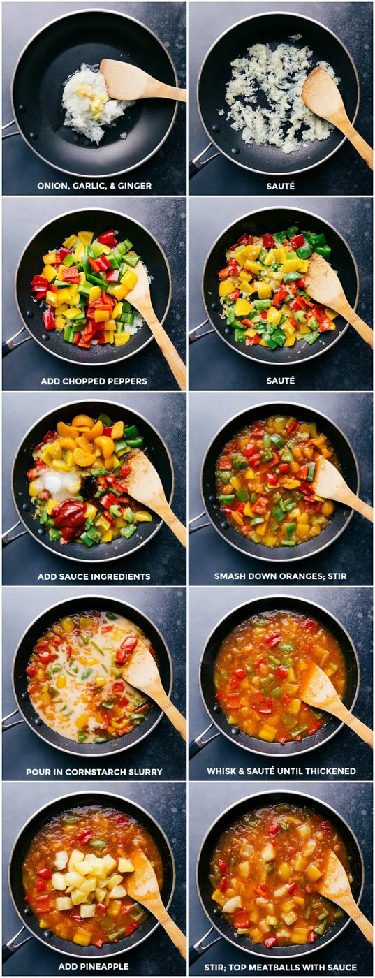 Sweet and sour sauce being prepared, with a reliable balance of flavors.