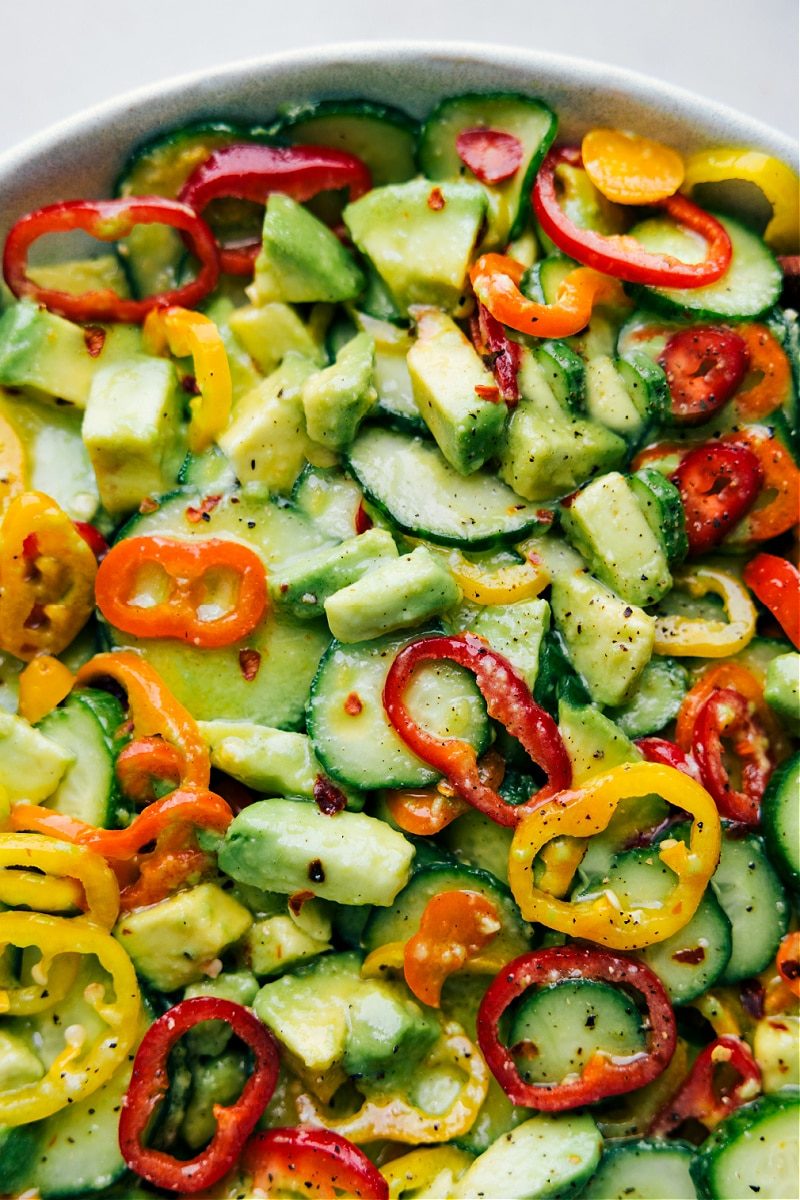 Cucumber Pepper Salad for the Table