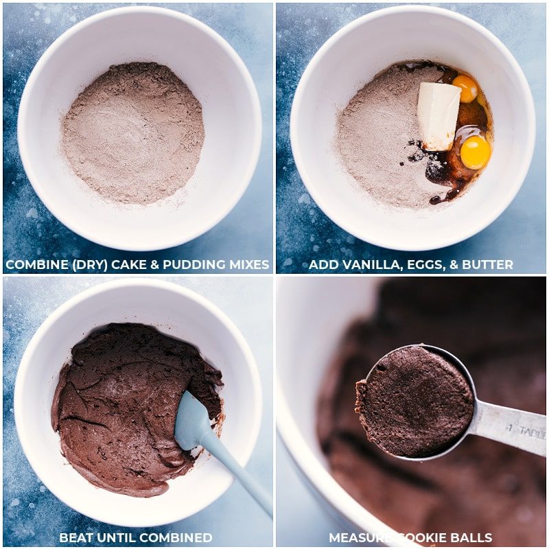 Making the dough for the cookie part of these treats