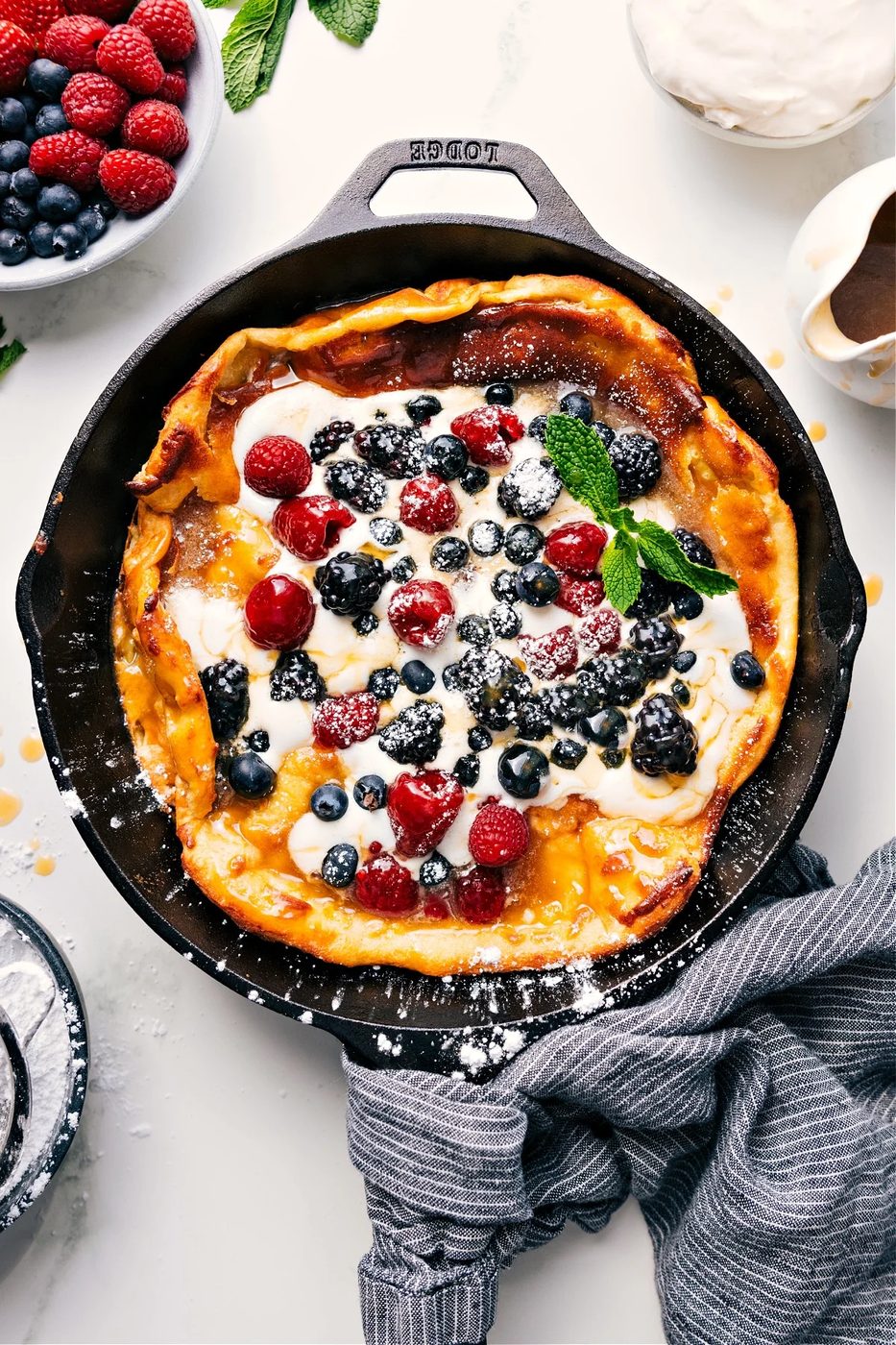 Dutch Baby Recipe (German Pancakes) for Supper