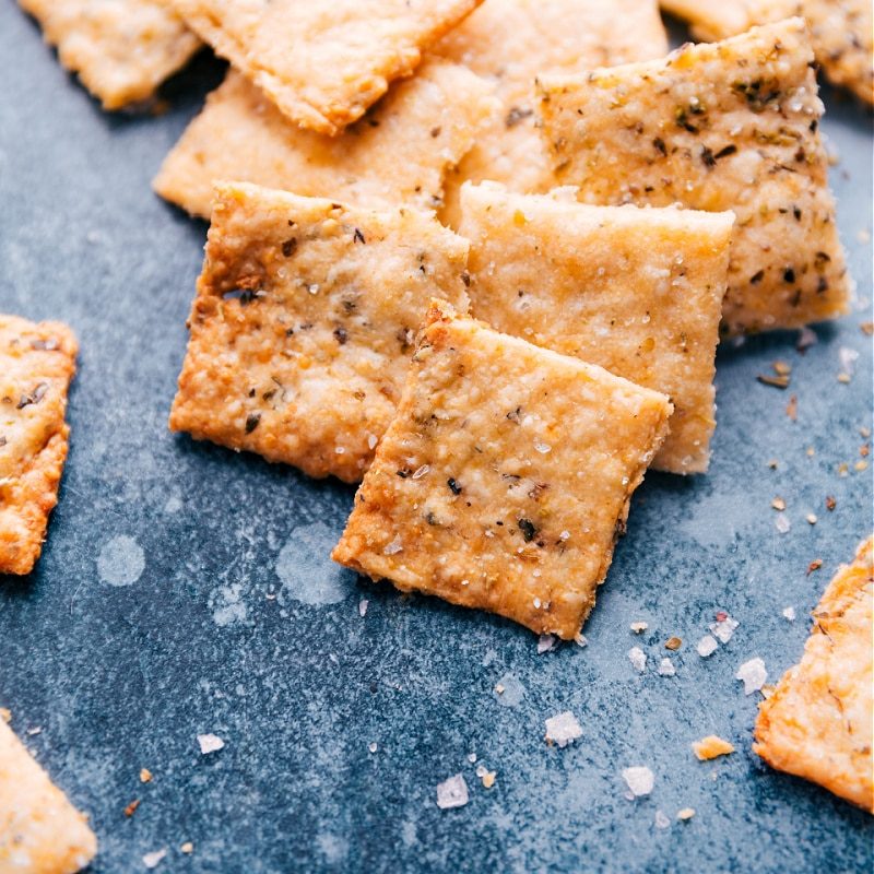 Image of a stack of from-scratch Crackers ready to be eaten