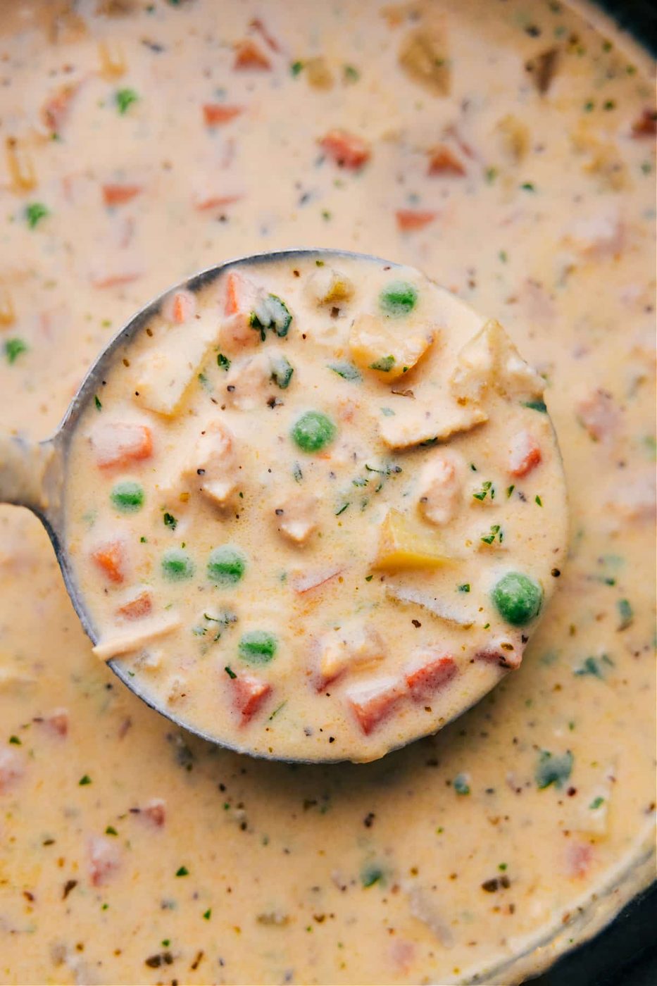 Creamy chicken and potato soup with tender chicken, potatoes, and vegetables, reliable for fall soup recipes.