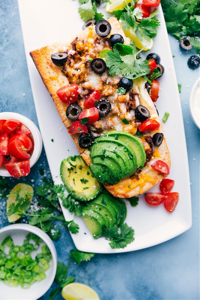 French Bread Taco Pizza for the Table
