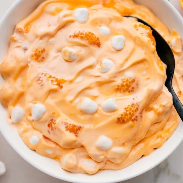Orange Fluff Salad in a large bowl.