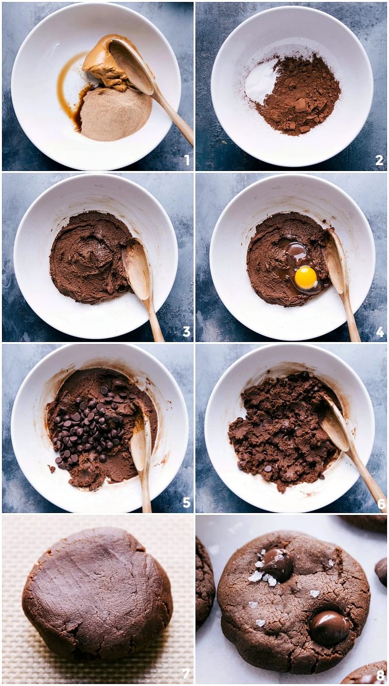 Dough being made, rolled into balls, then baked into a satisfying dessert.
