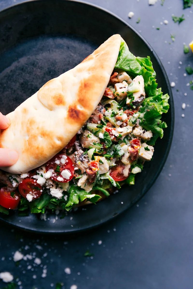 Greek Chicken Wrap from the Pot