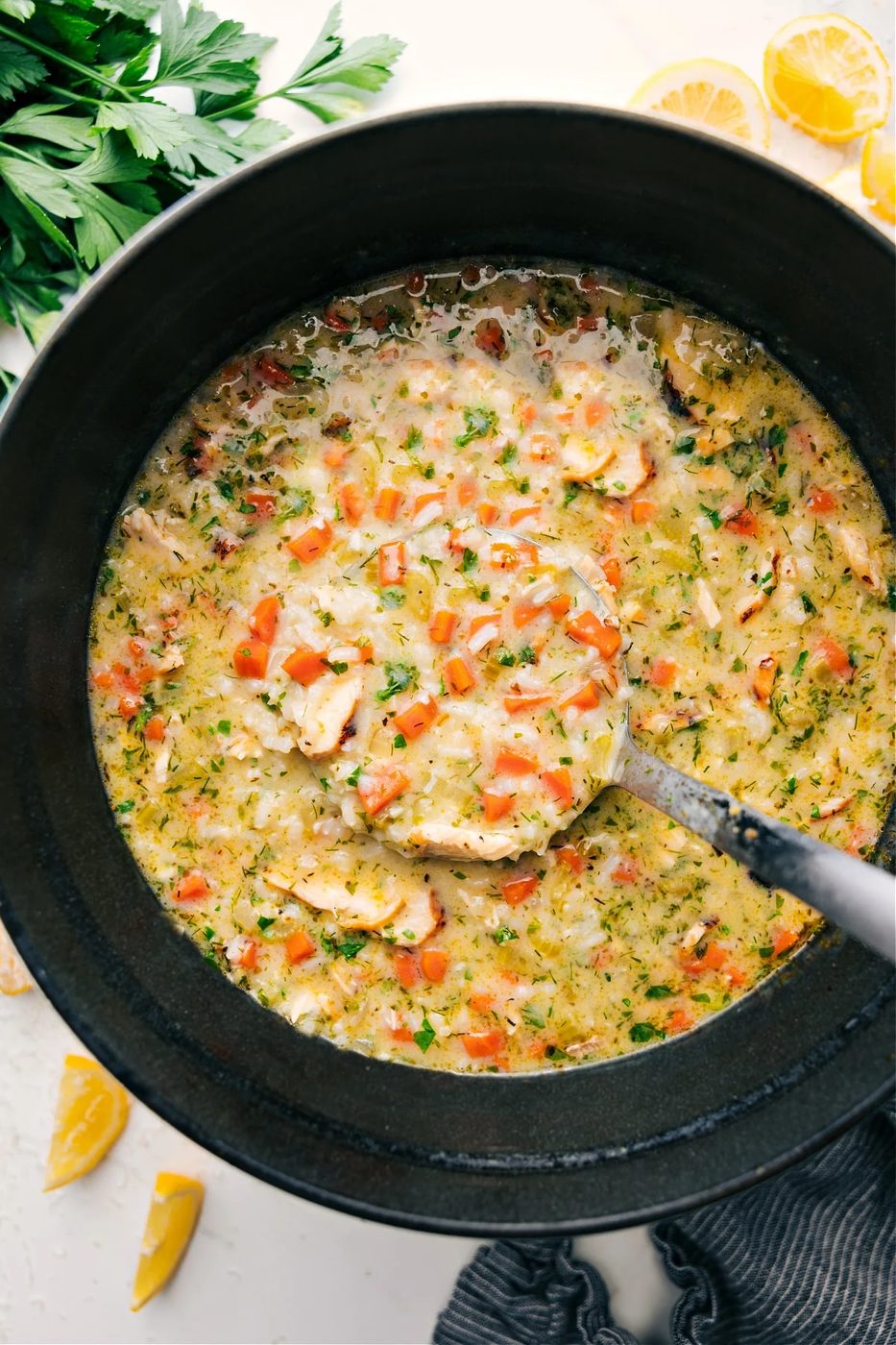Greek Lemon Soup for the Table