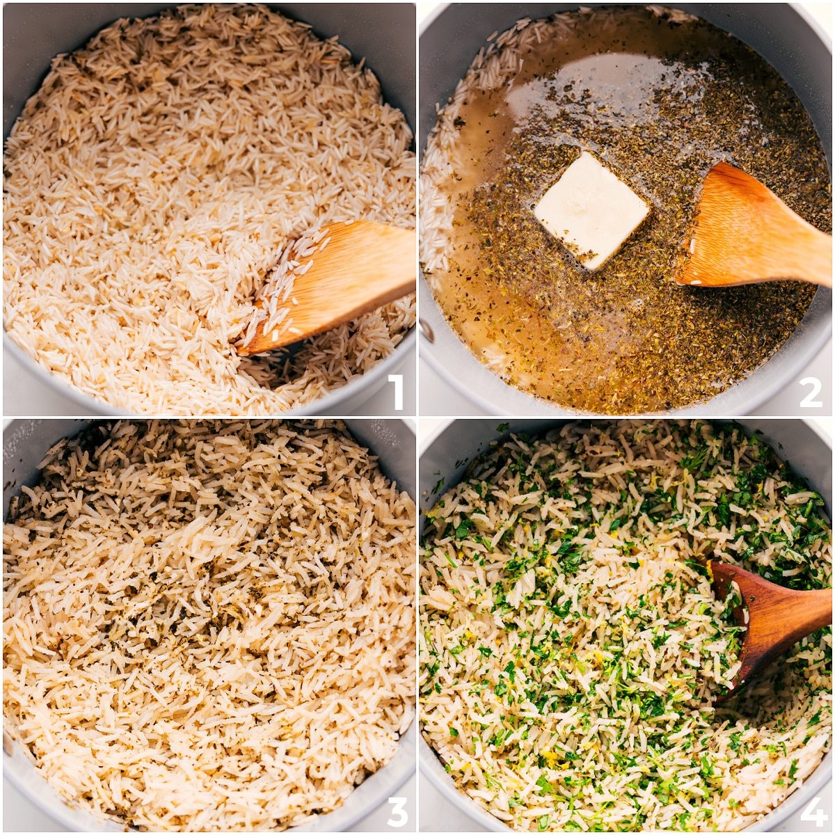 Rice mixed with broth, garlic, butter, and seasonings, then cooked and tossed with fresh parsley, dill, and lemon zest for a bright Greek rice recipe.