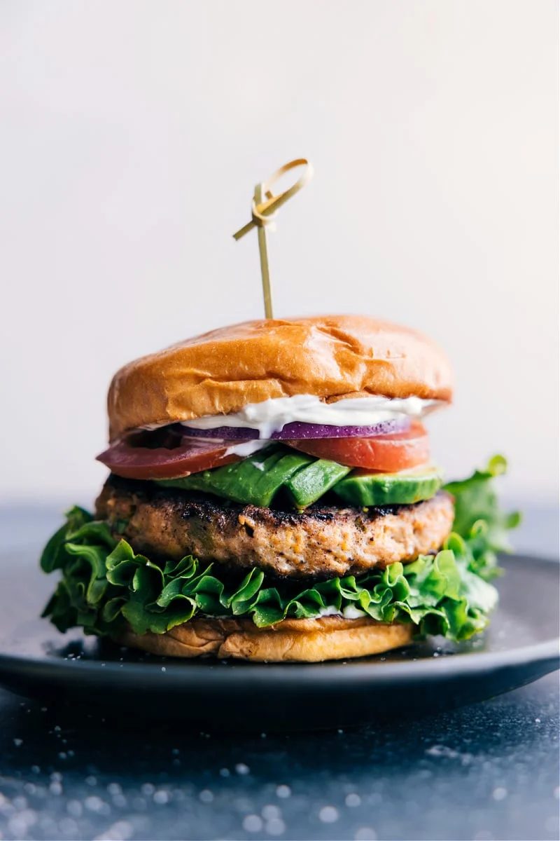 Green Chile Turkey Burgers for the Table