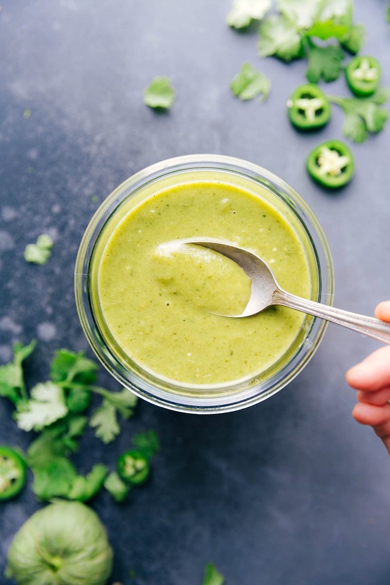 Green Enchilada Sauce from the Pot
