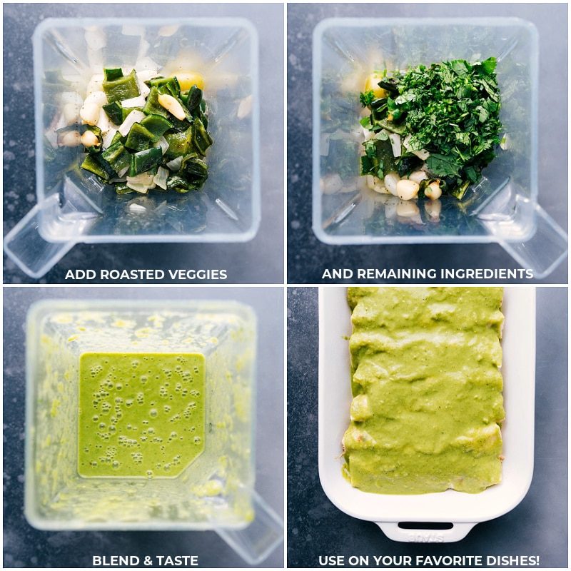 Add roasted veggies and remaining ingredients to the blender; process until smooth; check the seasoning and adjust.