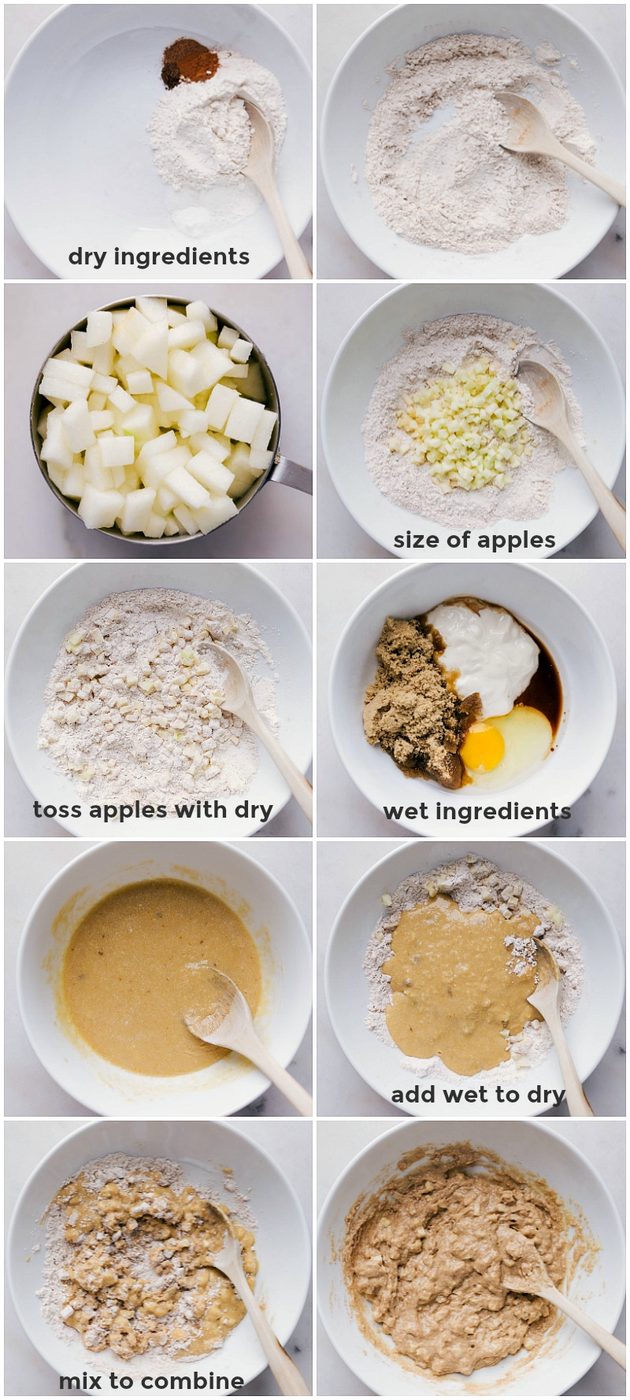 Mixing wet and dry ingredients to create the reliable batter for the recipe.