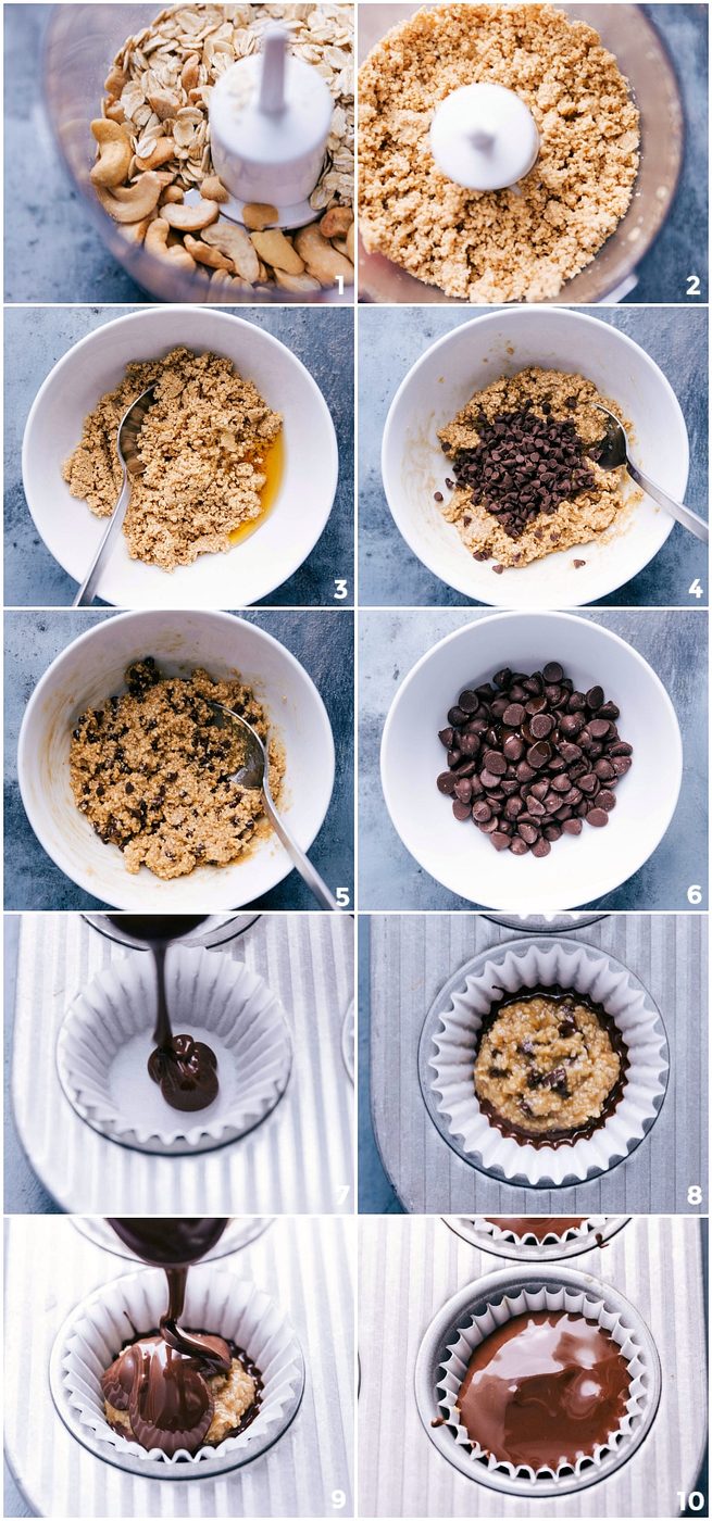 Photo collage showing steps to make this recipe