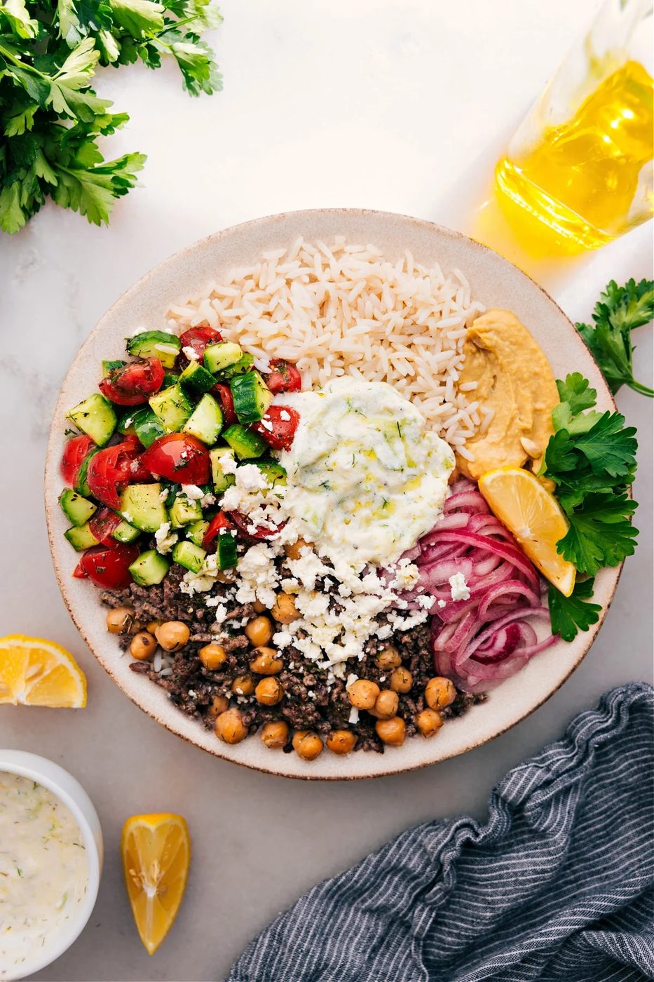 Greek Beef Bowls are satisfying, straightforward to make, and reliable for piling on your favorite toppings!